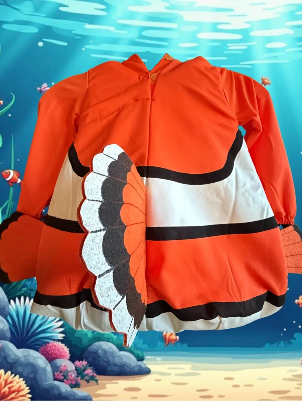 Finding Dory Nemo Orange Clownfish Costume Hoodie Child Size 4-6.